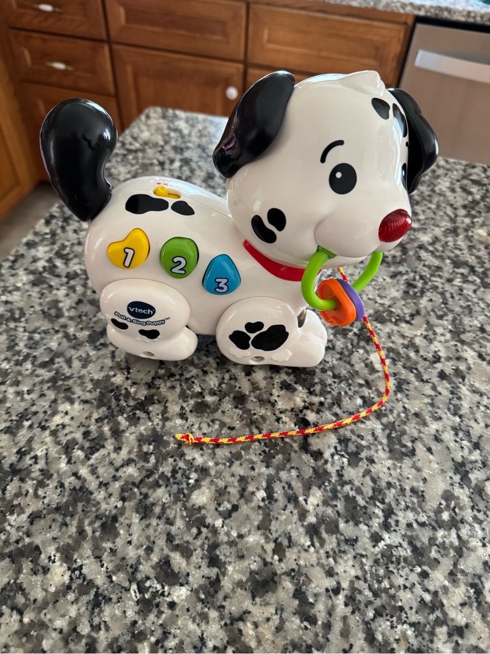 VTech Pull-Along Dalmatian Puppy Toy - White with Black Spots